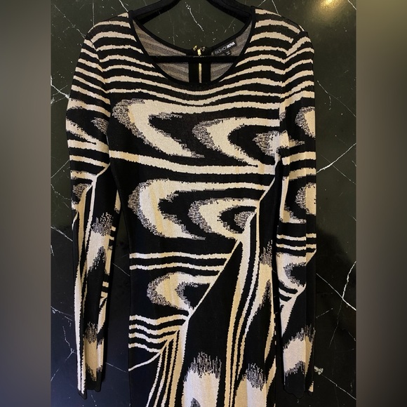Fashion Nova Black and Cream Swirl Dress - Picture 11 of 15